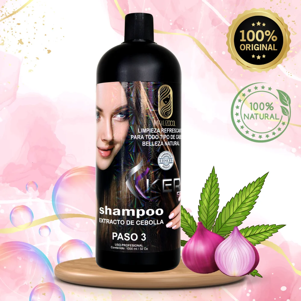 Shampoo sin sal con extracto de cebolla y cannabis