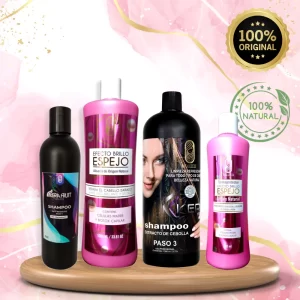 Combo 4 Pasos Alisado Orgánico BRILLO ESPEJO x 1000 ml