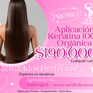 Aplicación de keratina orgánica